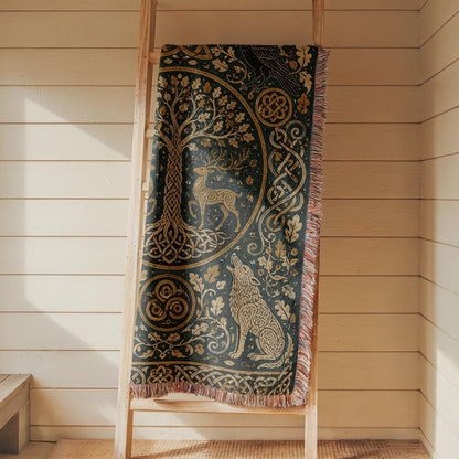 Tree of Life Woven Blanket