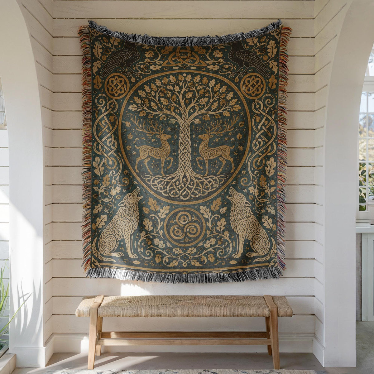 Tree of Life Woven Blanket