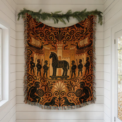 Trojan Horse Woven Blanket
