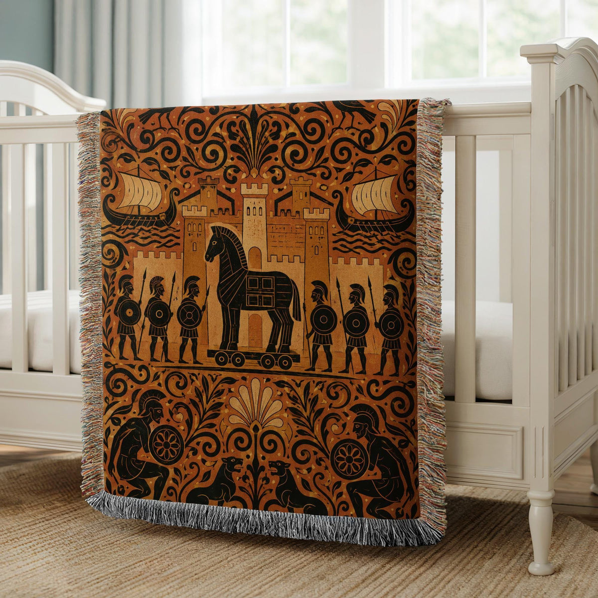 Trojan Horse Woven Blanket