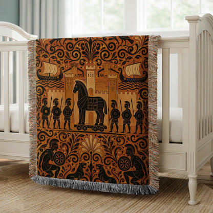 Trojan Horse Woven Blanket