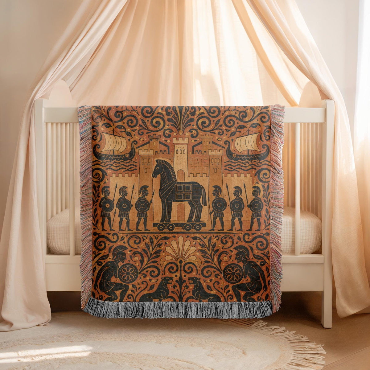 Trojan Horse Woven Blanket