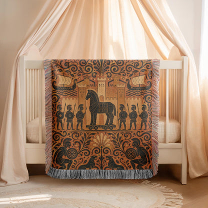 Trojan Horse Woven Blanket