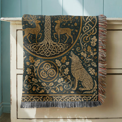 Tree of Life Woven Blanket