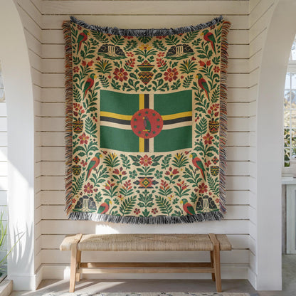 Dominica Flag Woven Blanket