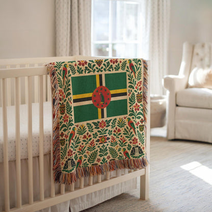 Dominica Flag Woven Blanket