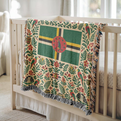 Dominica Flag Woven Blanket