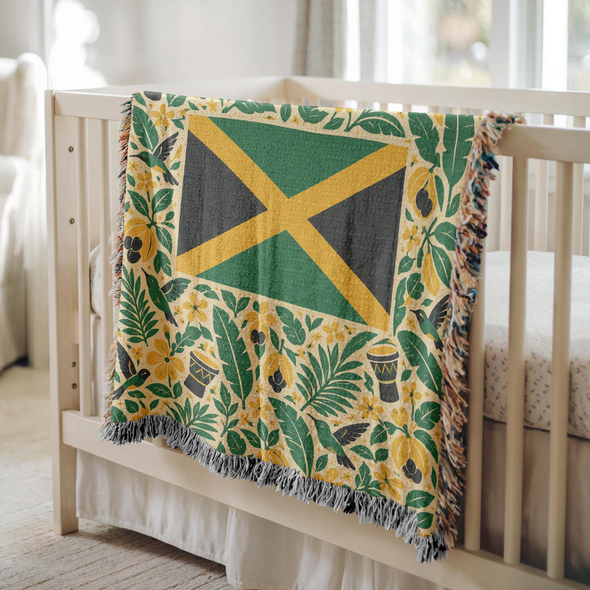 Jamaica Flag Woven Blanket