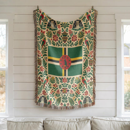 Dominica Flag Woven Blanket