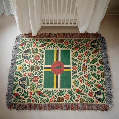 Dominica Flag Woven Blanket