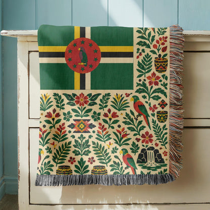 Dominica Flag Woven Blanket