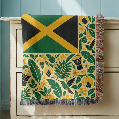 Jamaica Flag Woven Blanket