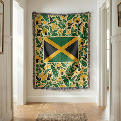 Jamaica Flag Woven Blanket