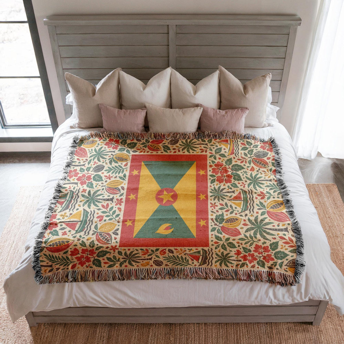 Grenada Flag Woven Blanket
