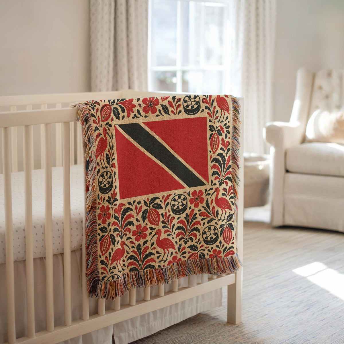 Trinidad Tobago Flag Woven Blanket