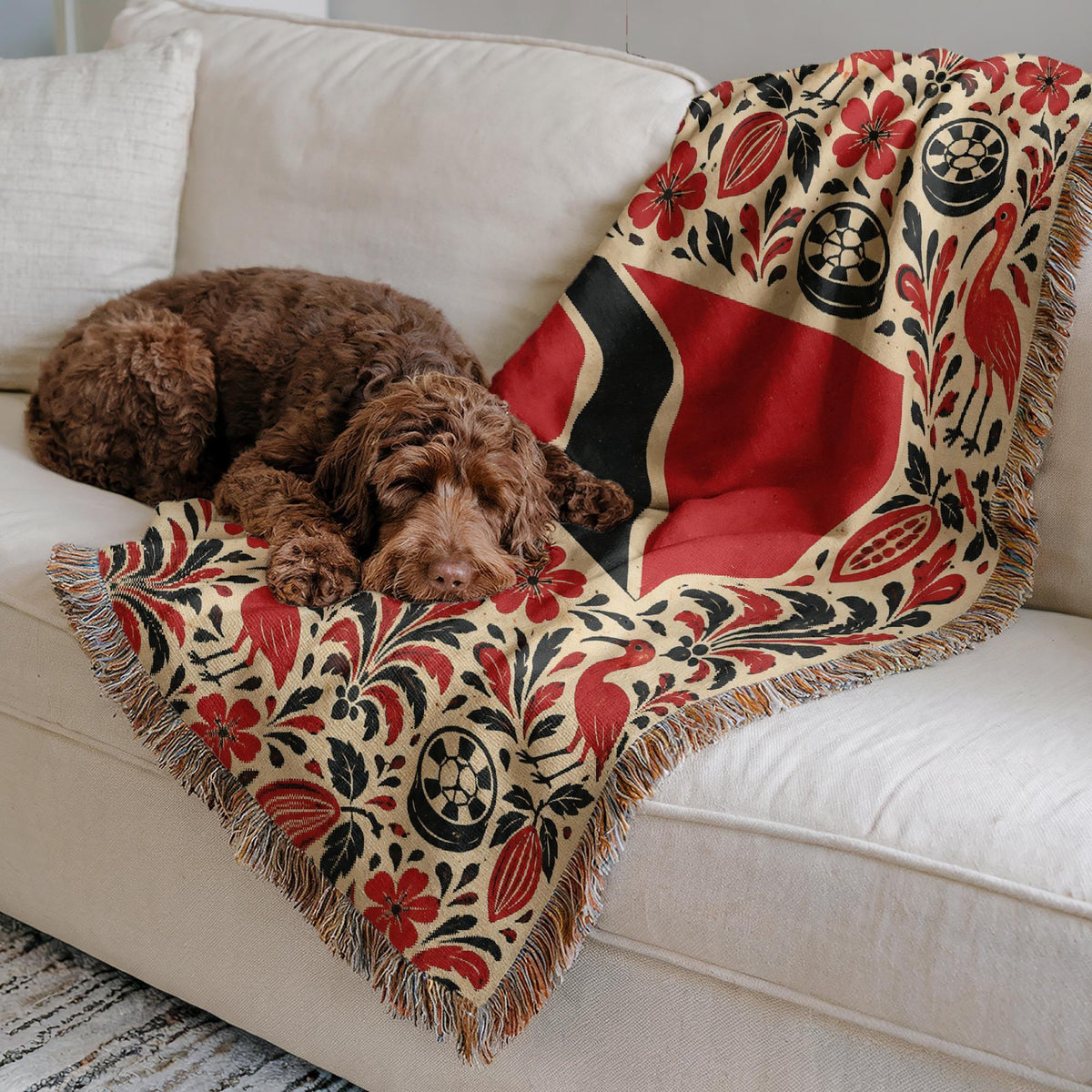 Trinidad Tobago Flag Woven Blanket