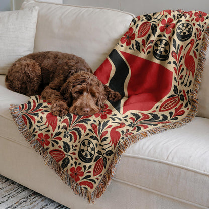 Trinidad Tobago Flag Woven Blanket