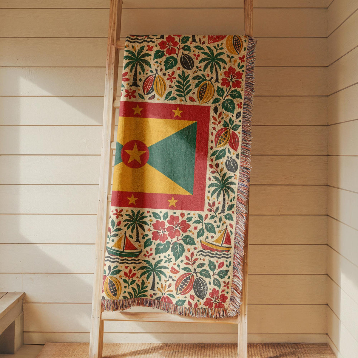 Grenada Flag Woven Blanket