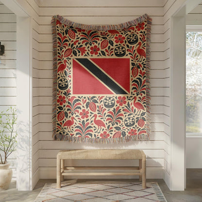 Trinidad Tobago Flag Woven Blanket