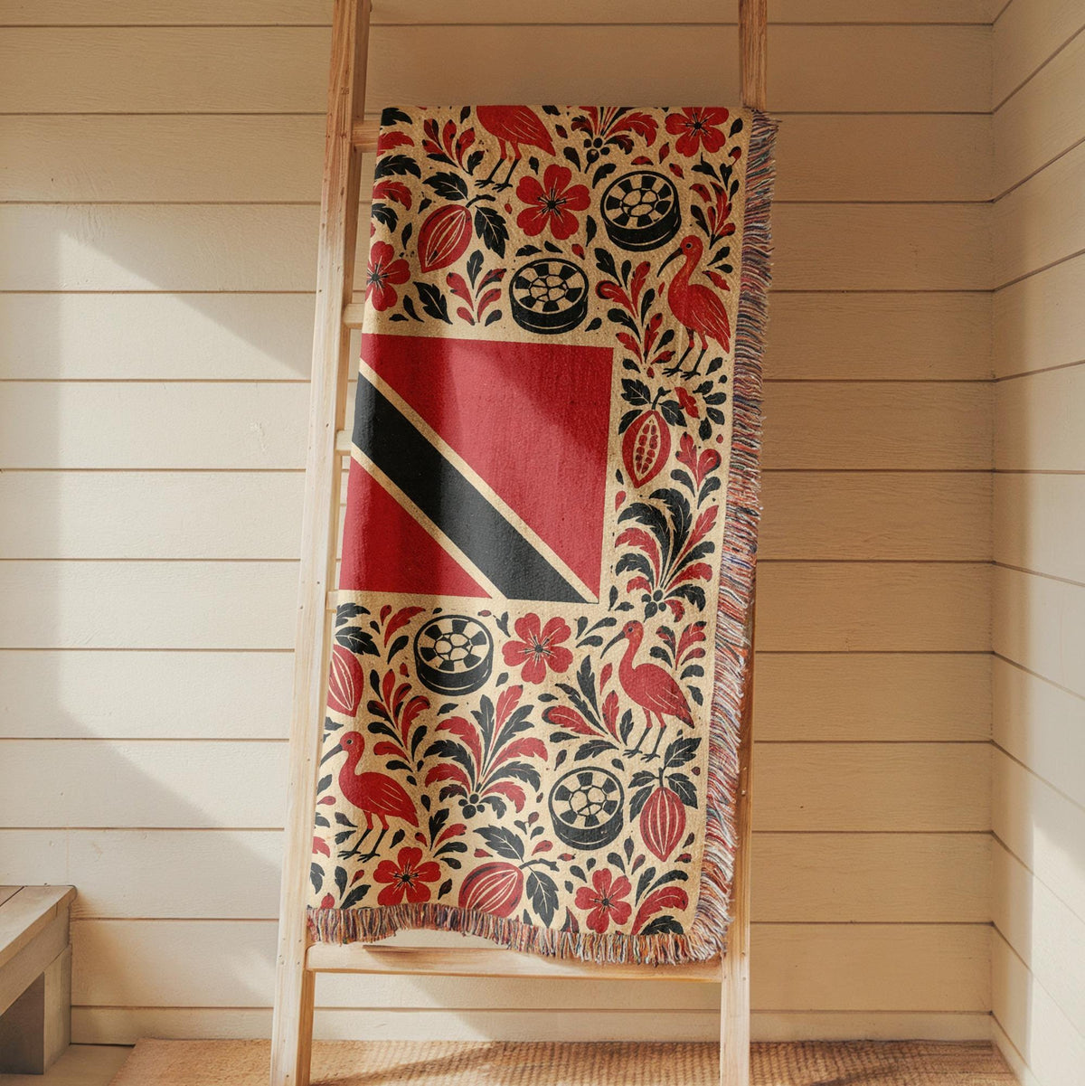 Trinidad Tobago Flag Woven Blanket