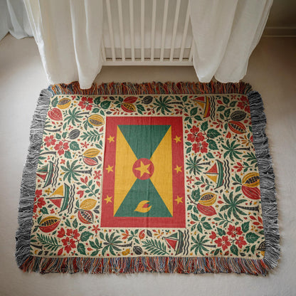 Grenada Flag Woven Blanket