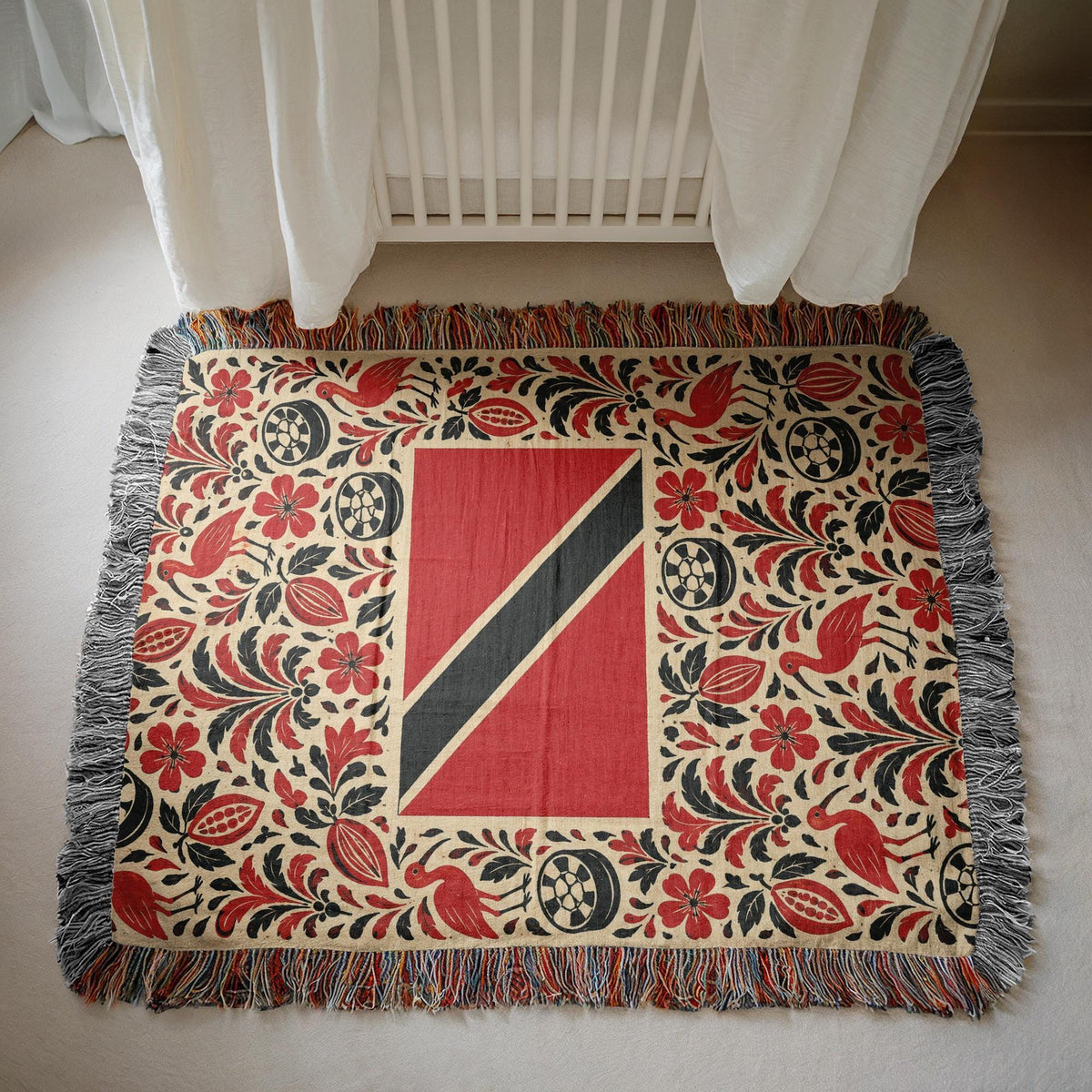 Trinidad Tobago Flag Woven Blanket