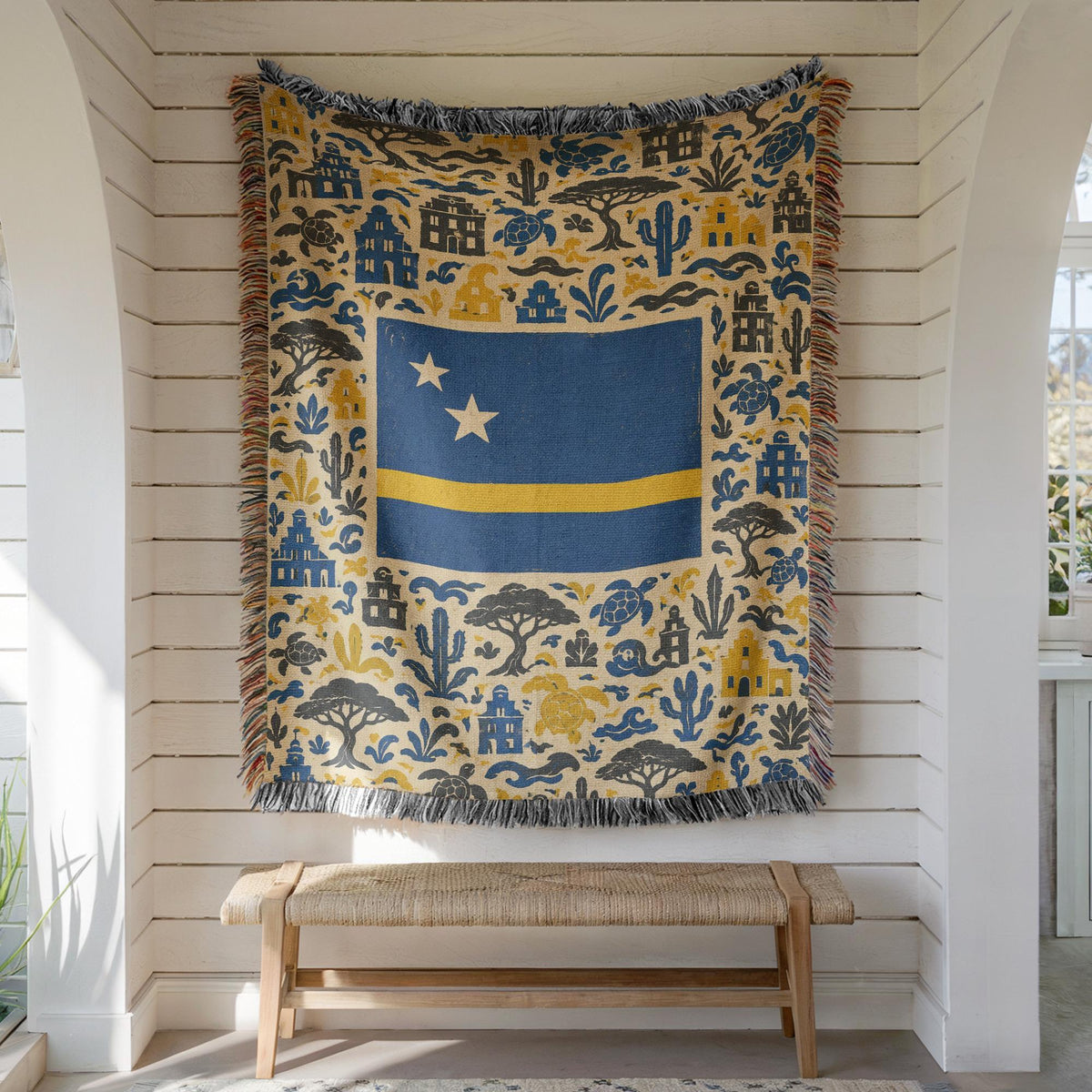Curacao Flag Woven Blanket