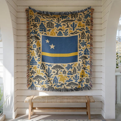Curacao Flag Woven Blanket