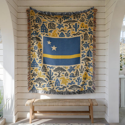 Curacao Flag Woven Blanket