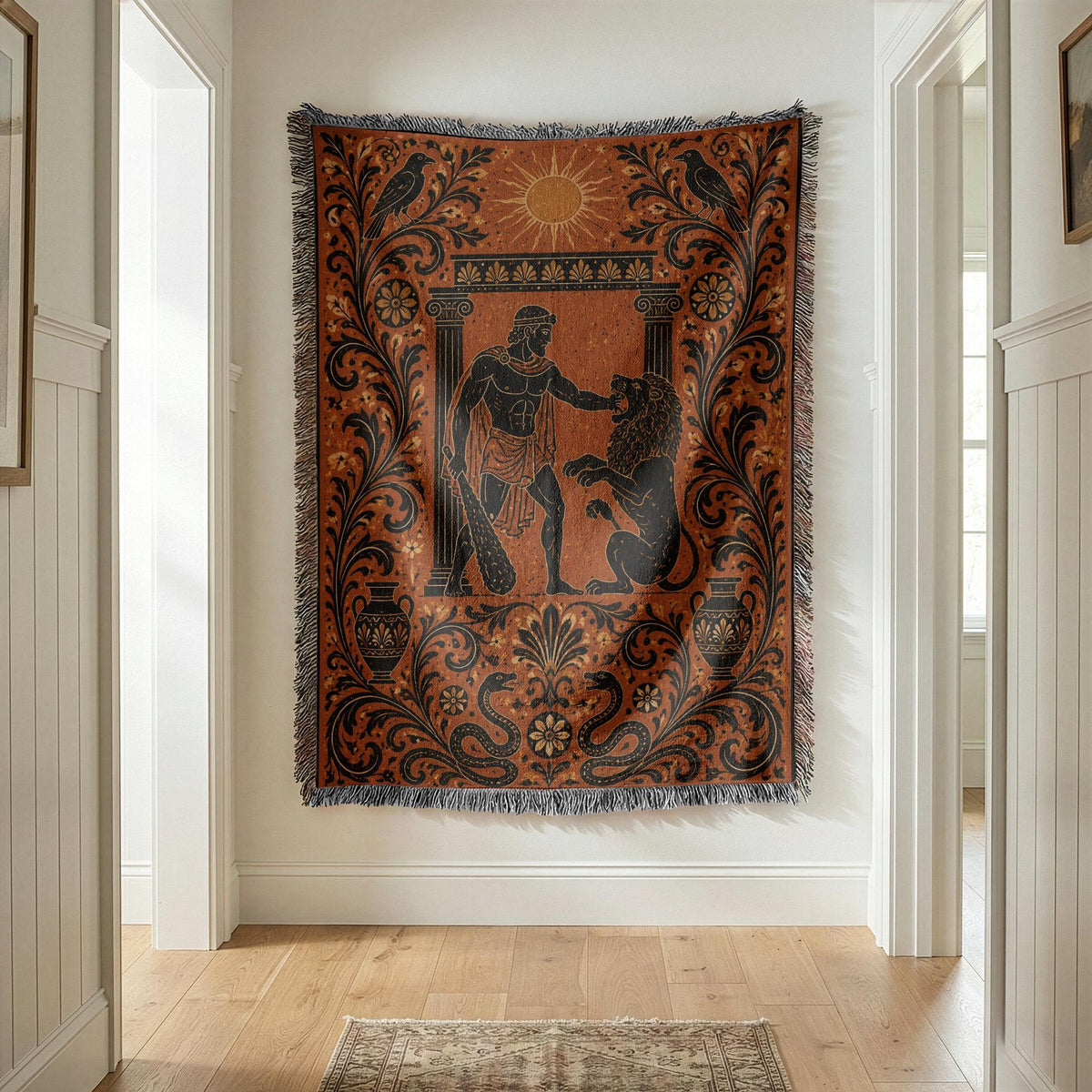 Hercules Lion Woven Blanket