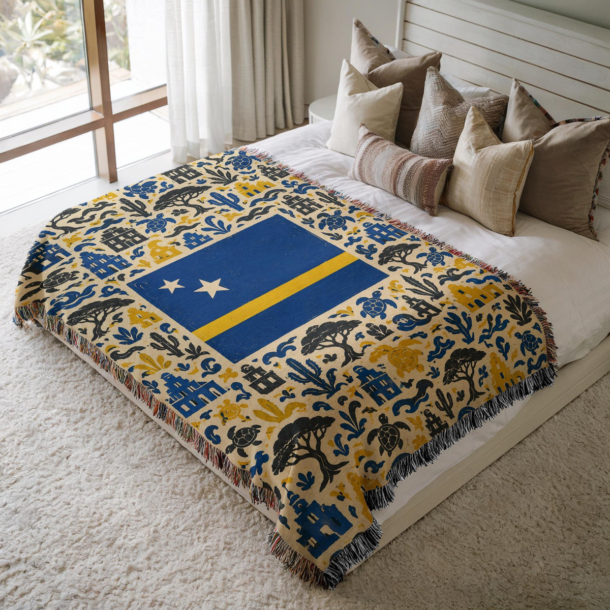 Curacao Flag Woven Blanket