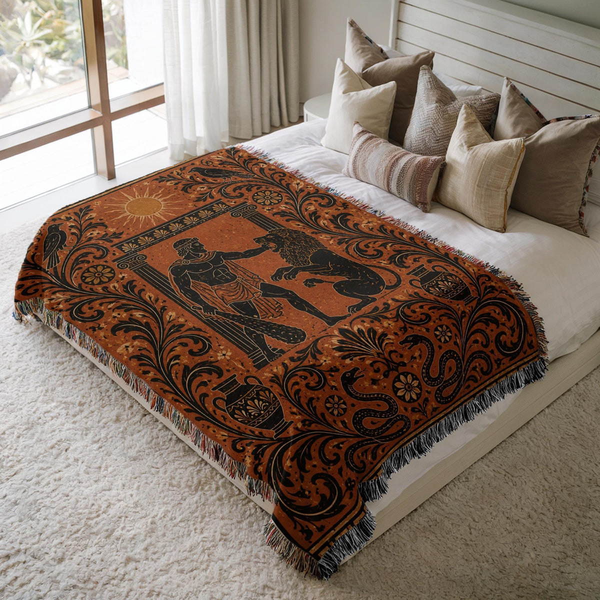Hercules Lion Woven Blanket