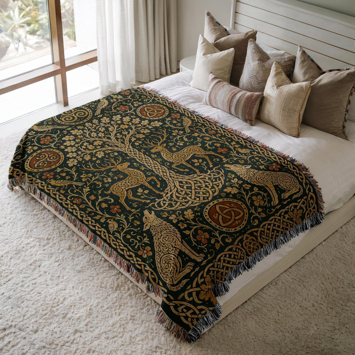 Tree of Life Woven Blanket
