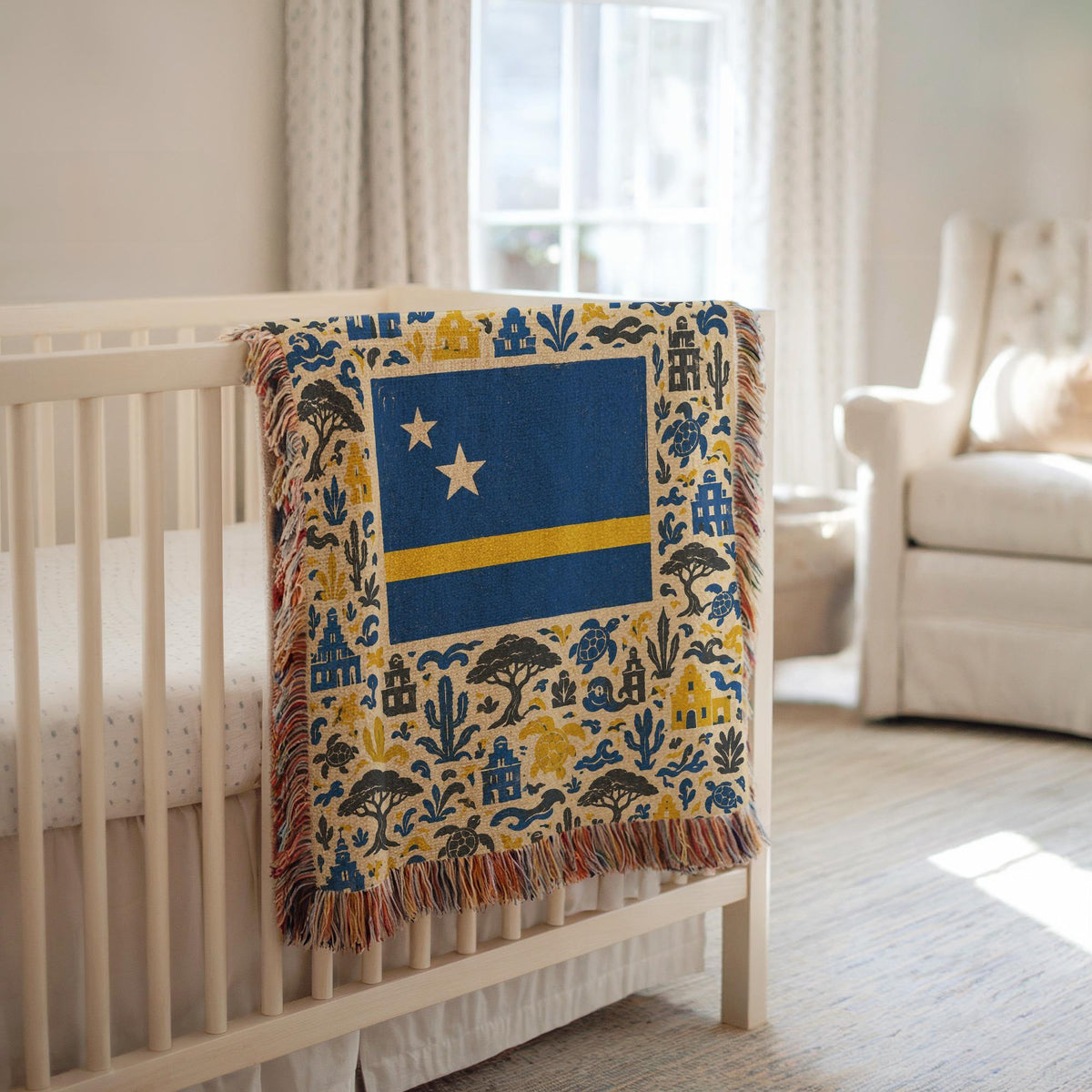 Curacao Flag Woven Blanket
