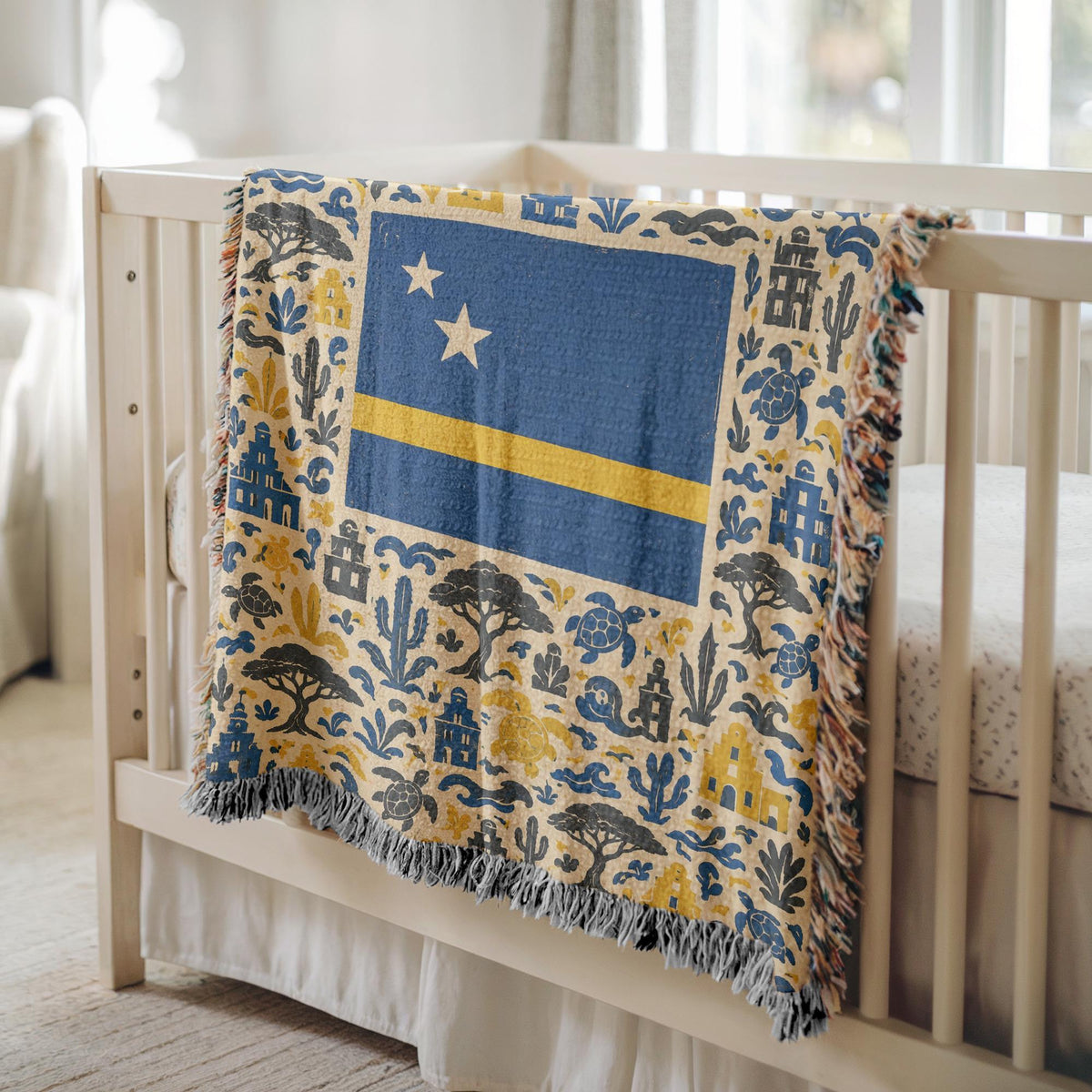 Curacao Flag Woven Blanket