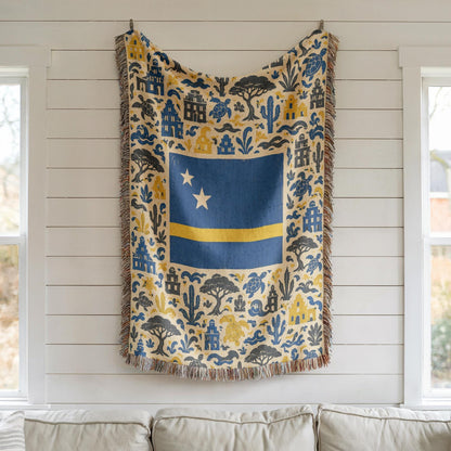 Curacao Flag Woven Blanket