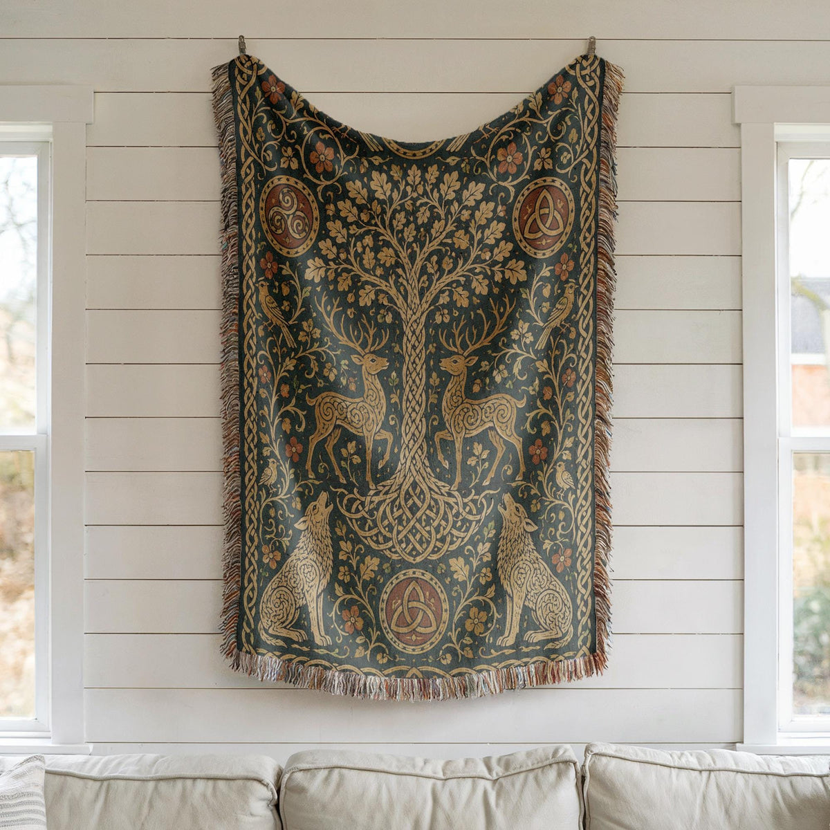 Tree of Life Woven Blanket