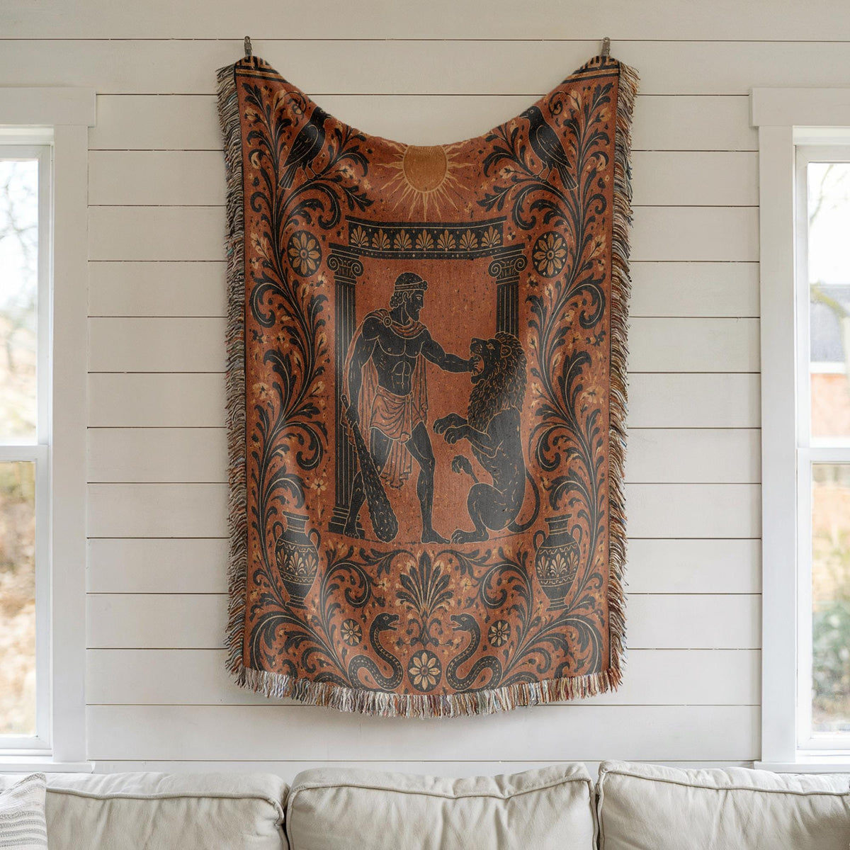 Hercules Lion Woven Blanket
