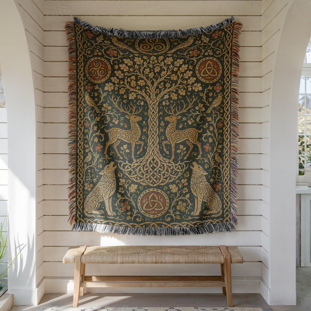 Tree of Life Woven Blanket