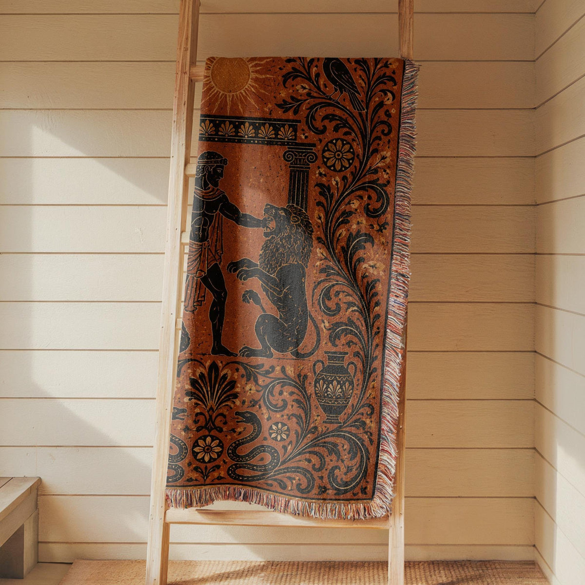 Hercules Lion Woven Blanket