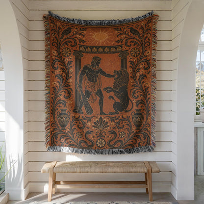 Hercules Lion Woven Blanket