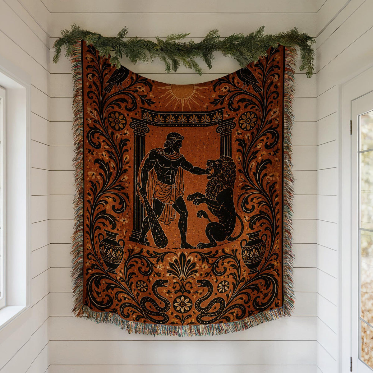 Hercules Lion Woven Blanket