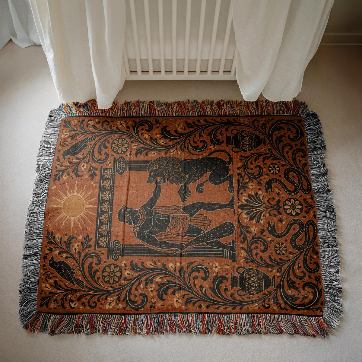 Hercules Lion Woven Blanket