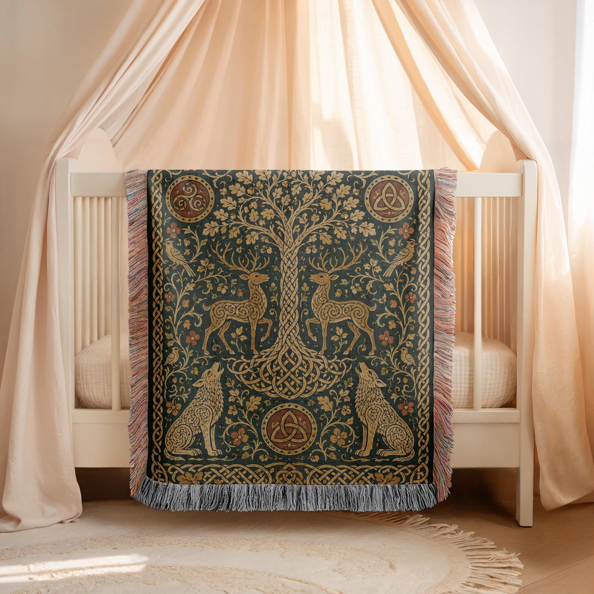 Tree of Life Woven Blanket