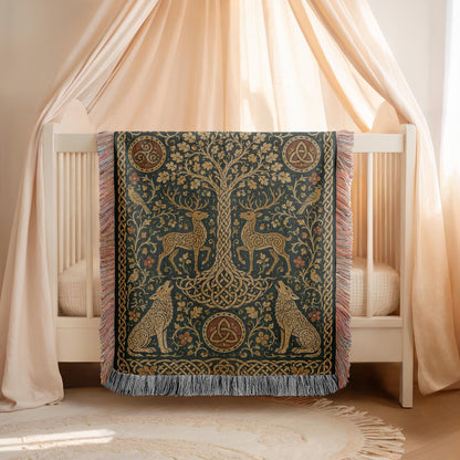 Tree of Life Woven Blanket