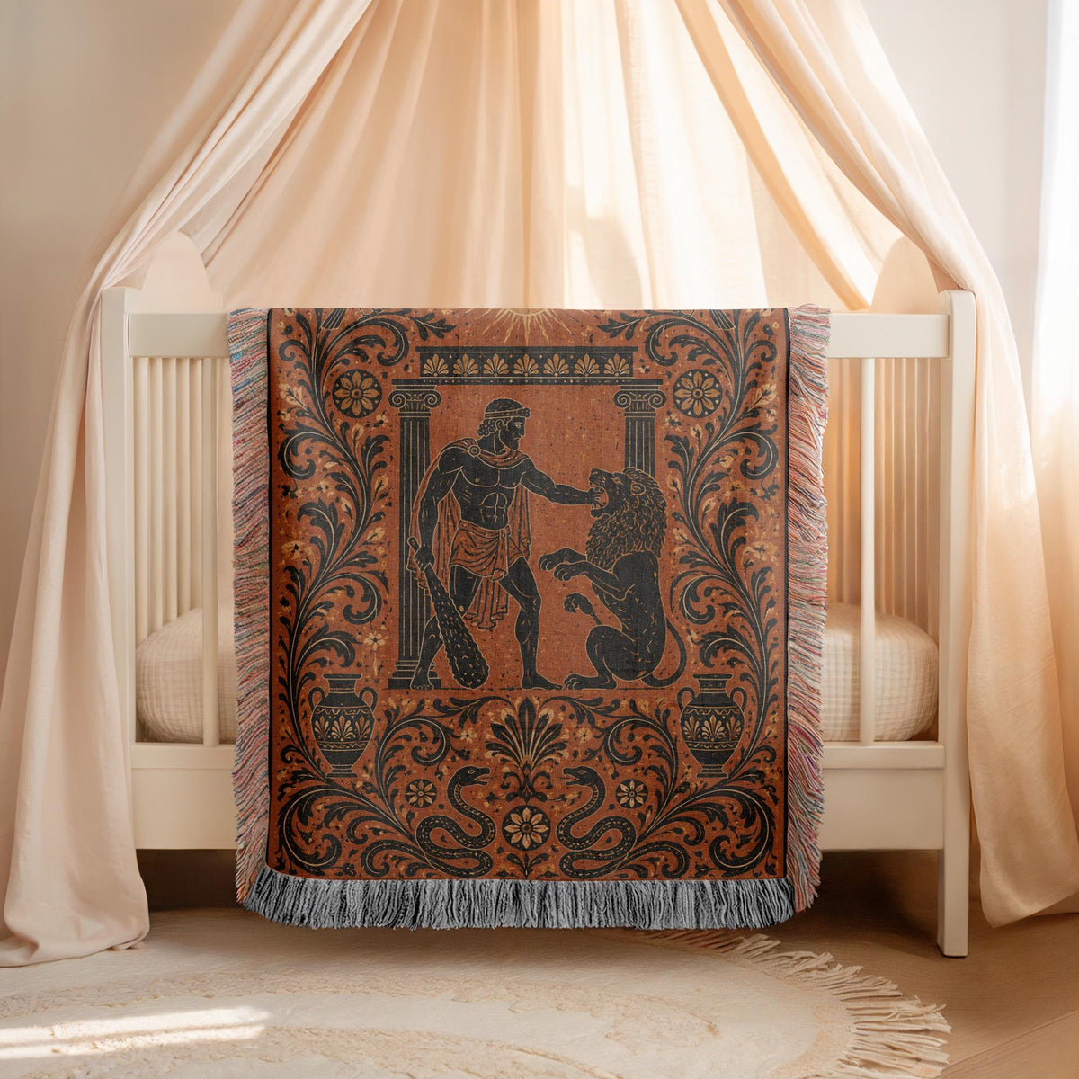 Hercules Lion Woven Blanket