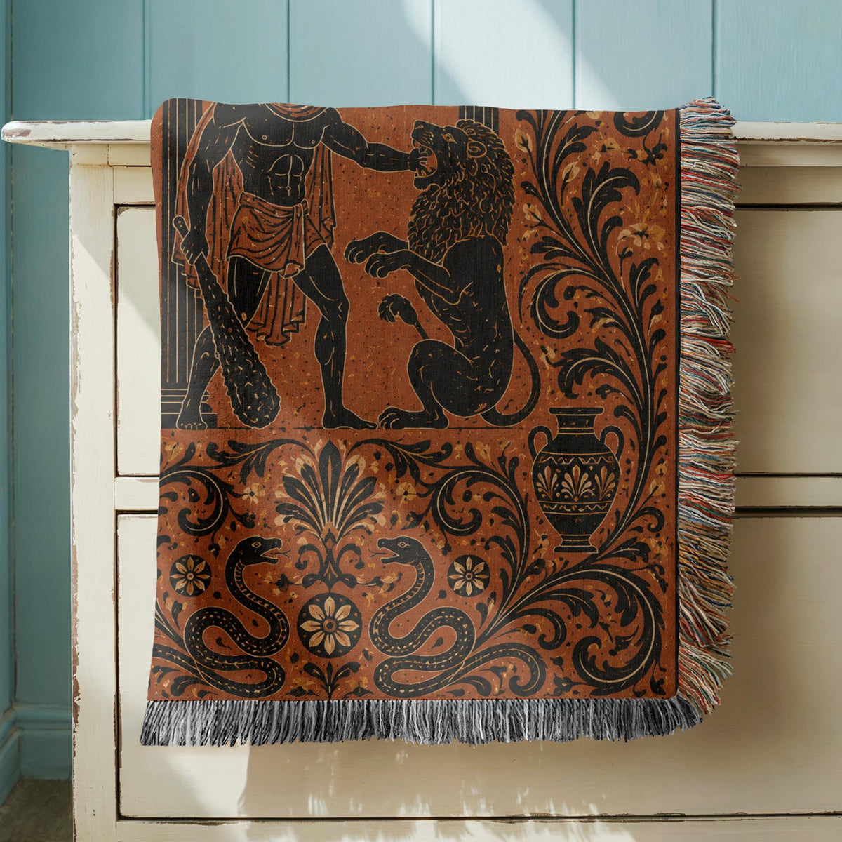Hercules Lion Woven Blanket