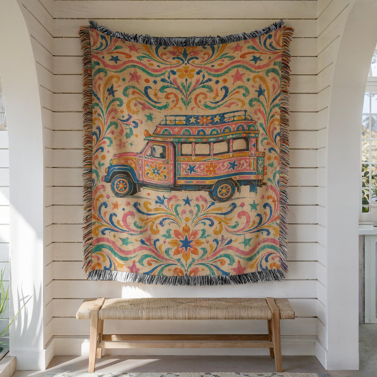 Jeepney Woven Blanket