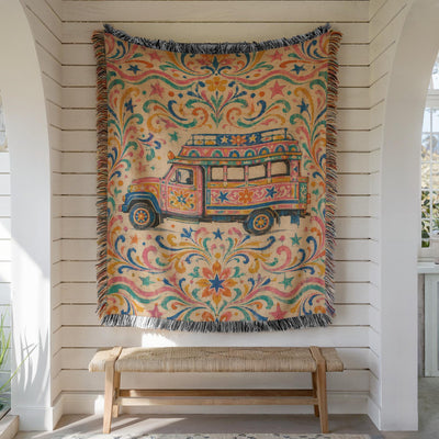 Jeepney Woven Blanket