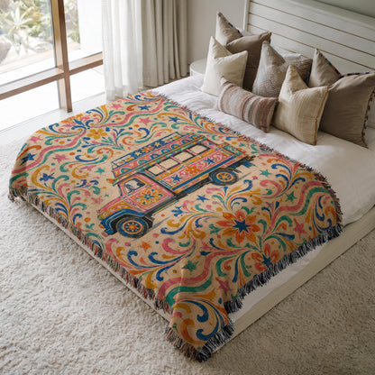 Jeepney Woven Blanket
